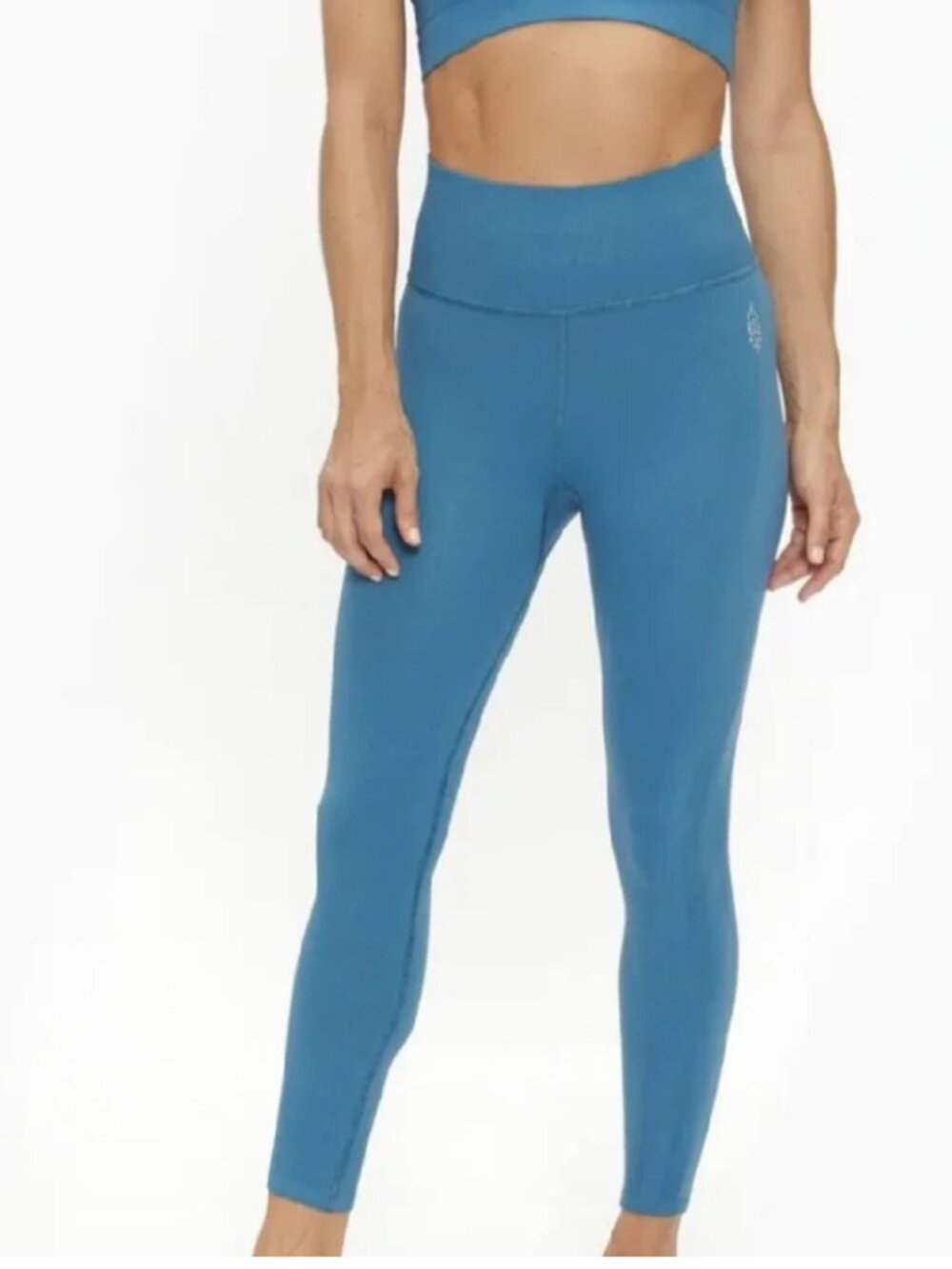 NWT FP Movement Free Throw Ribbed Leggings Blue S Flaw